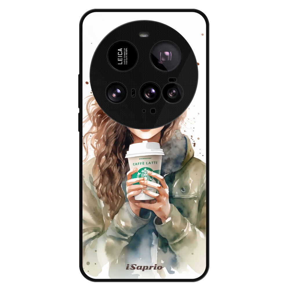 Lesklé puzdro Exclusive iSaprio - Girl With Latte - Xiaomi 15 Ultra
