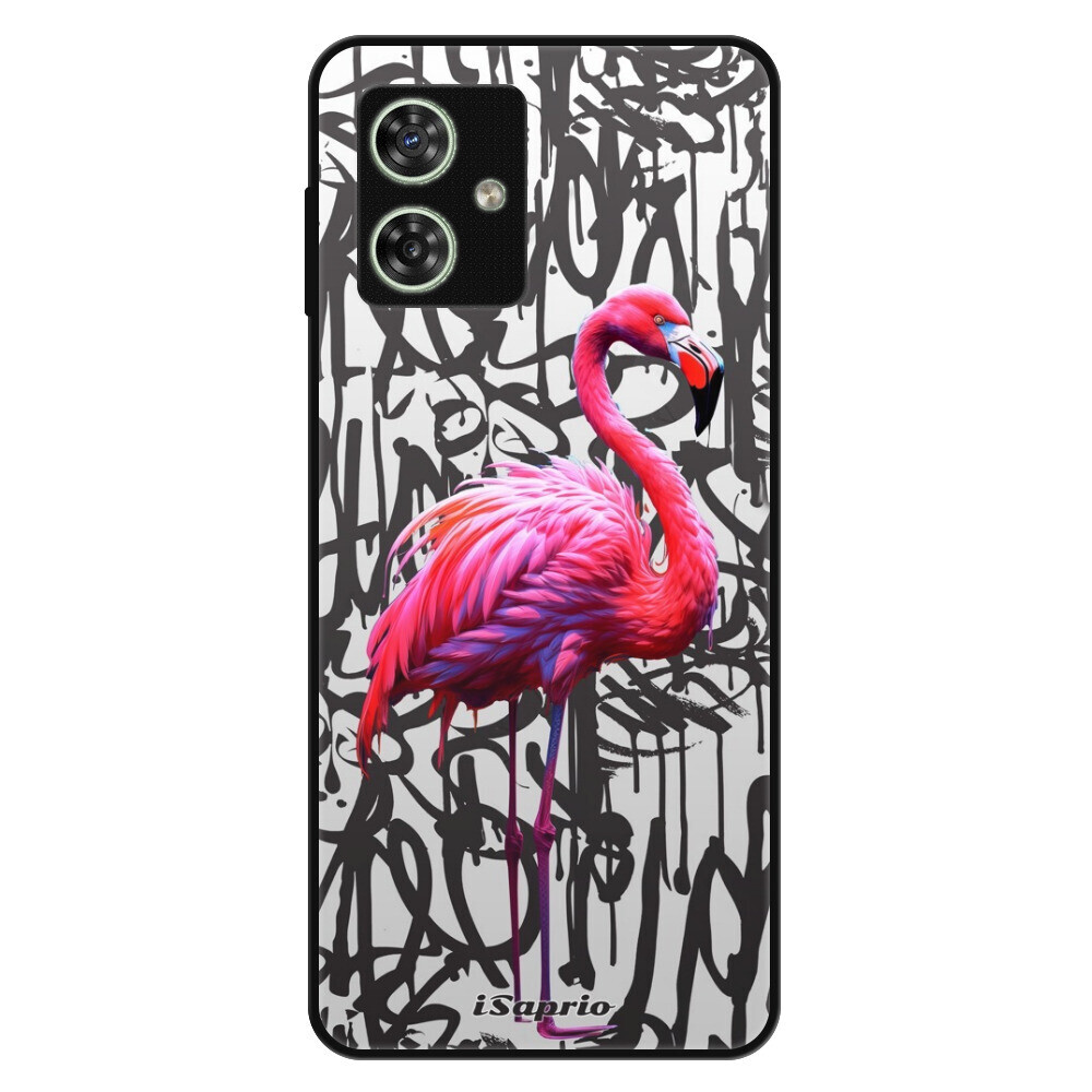 Lesklé puzdro Exclusive iSaprio - Flamingo Graffiti - Motorola Moto G54 5G / G54 5G Power Edition