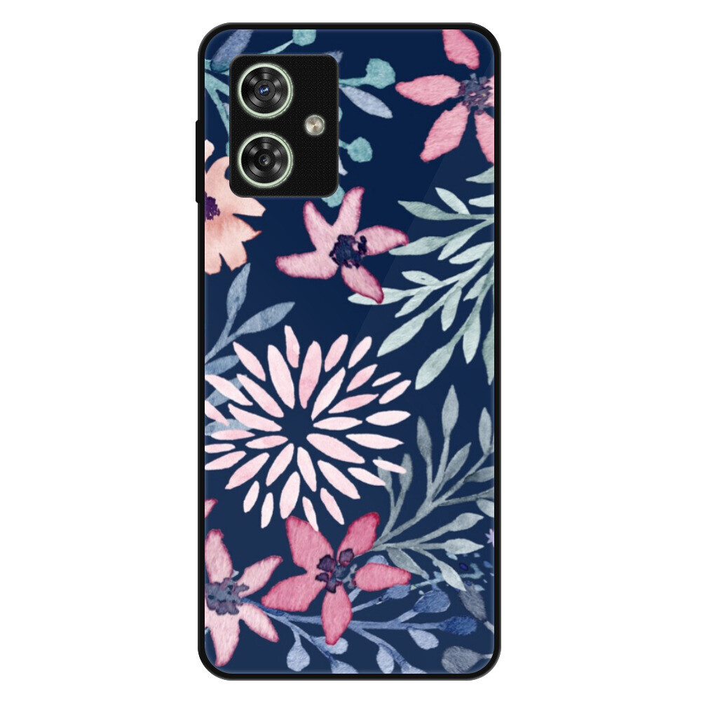 Lesklé puzdro Exclusive iSaprio - Leaves on Blue - Motorola Moto G54 5G / G54 5G Power Edition