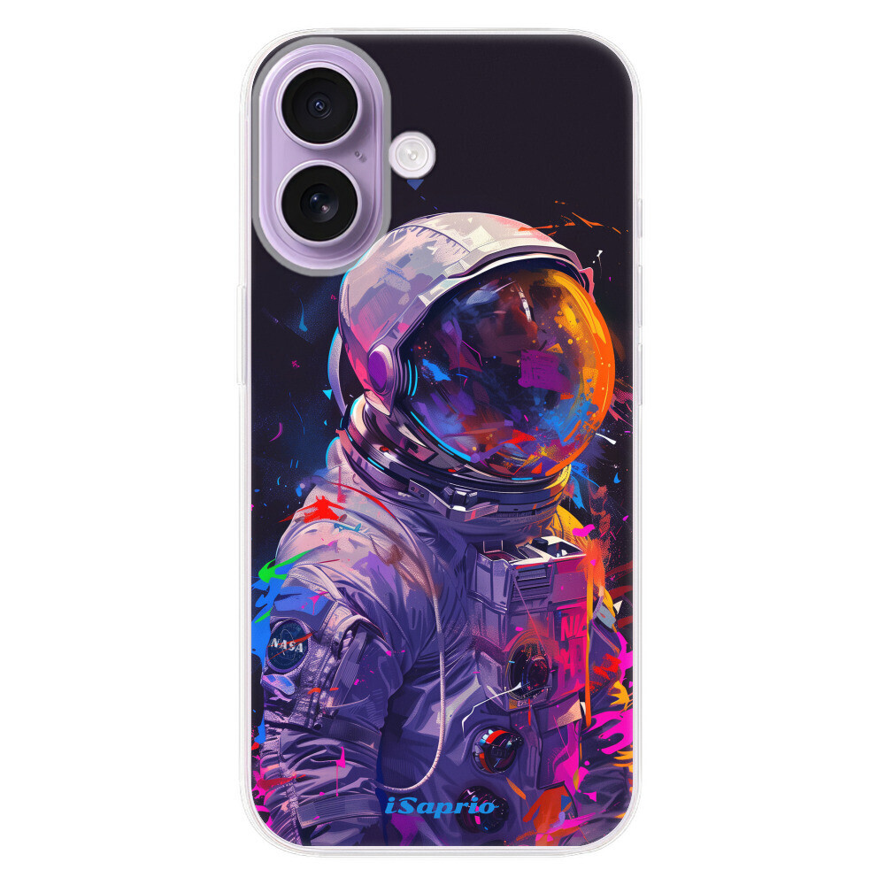Odolné silikónové puzdro iSaprio - Neon Astronaut - iPhone 17