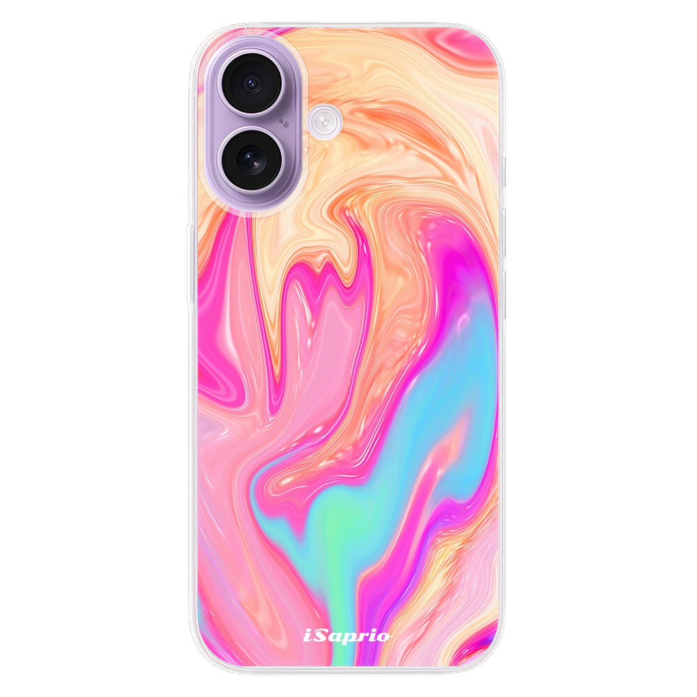 Odolné silikónové puzdro iSaprio - Orange Liquid - iPhone 17