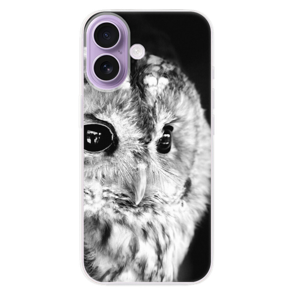 Odolné silikónové puzdro iSaprio - BW Owl - iPhone 17