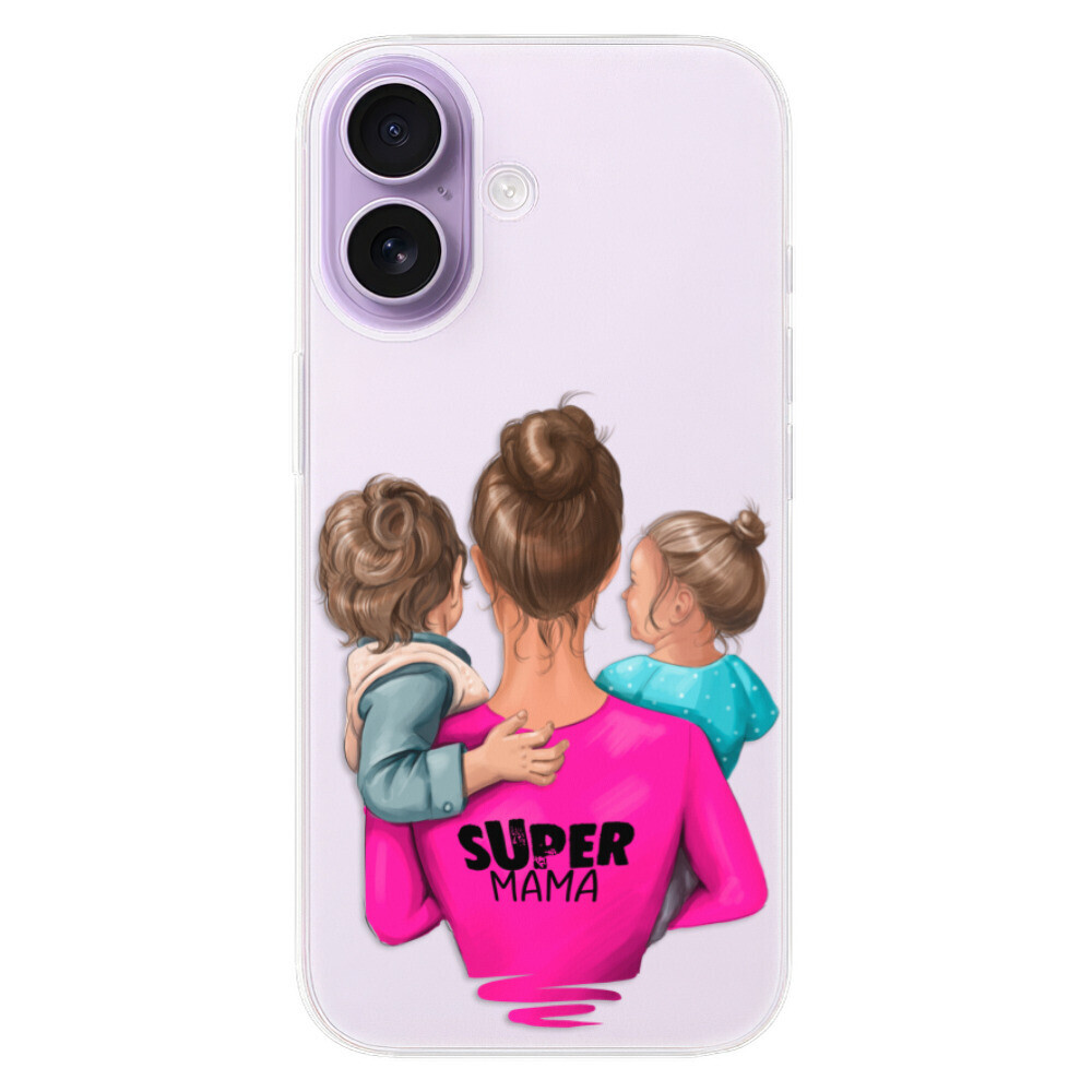 Odolné silikónové puzdro iSaprio - Super Mama - Boy and Girl - iPhone 17