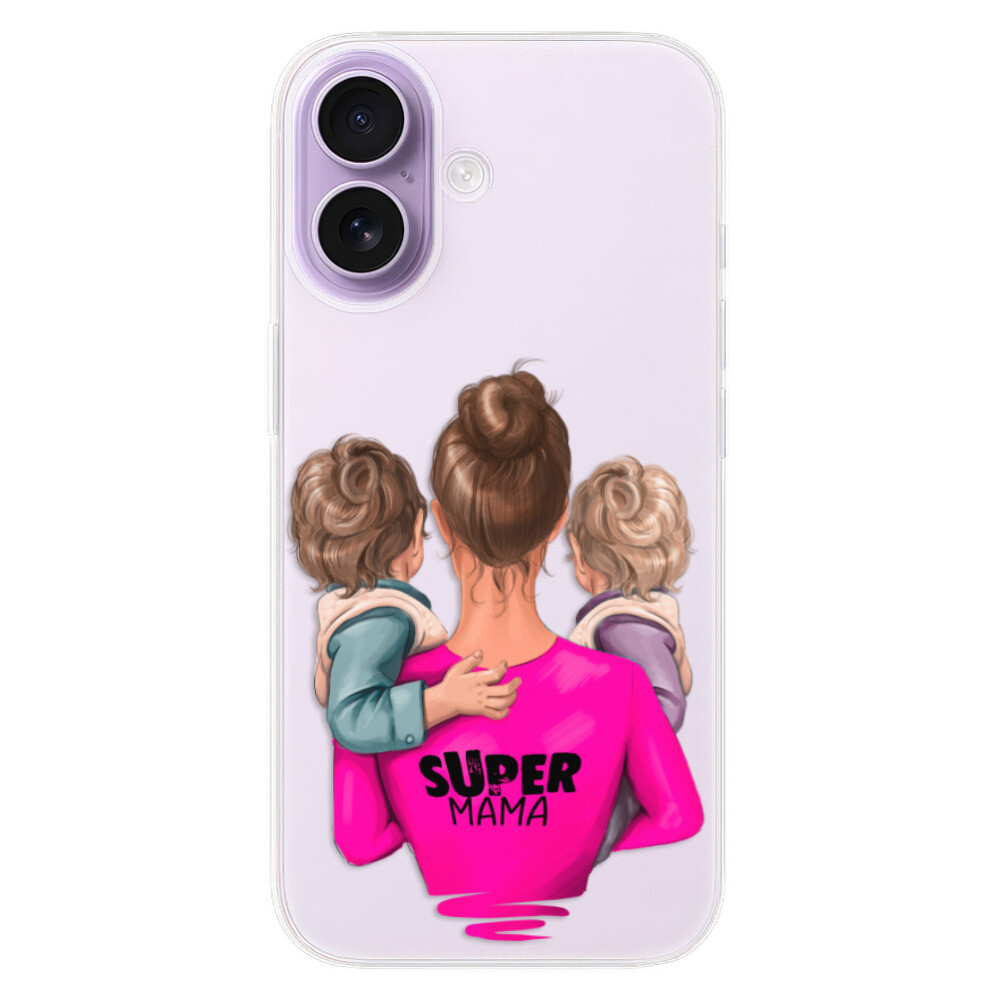Odolné silikónové puzdro iSaprio - Super Mama - Two Boys - iPhone 17