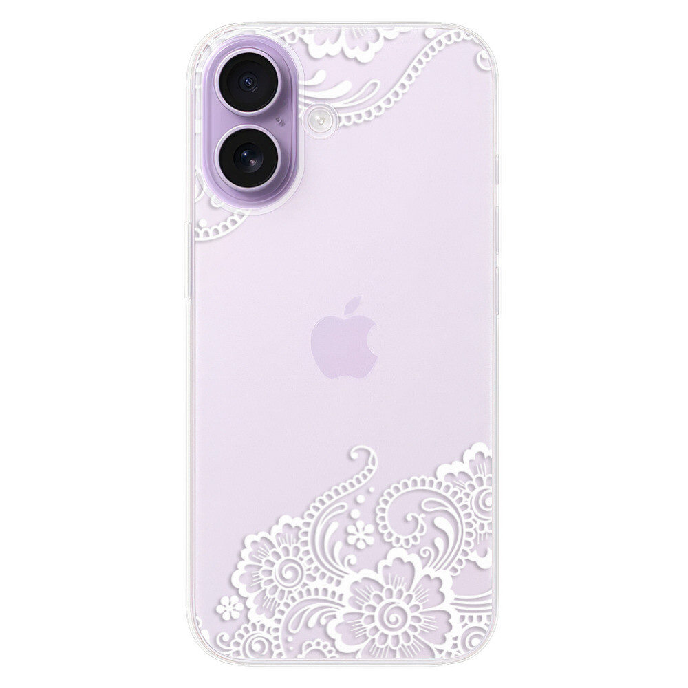 Odolné silikónové puzdro iSaprio - White Lace 02 - iPhone 17