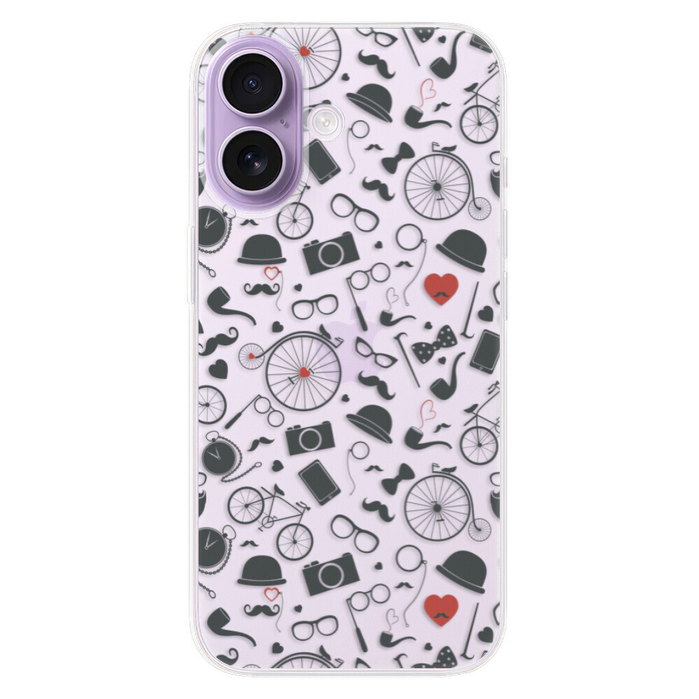 Odolné silikónové puzdro iSaprio - Vintage Pattern 01 - black - iPhone 17