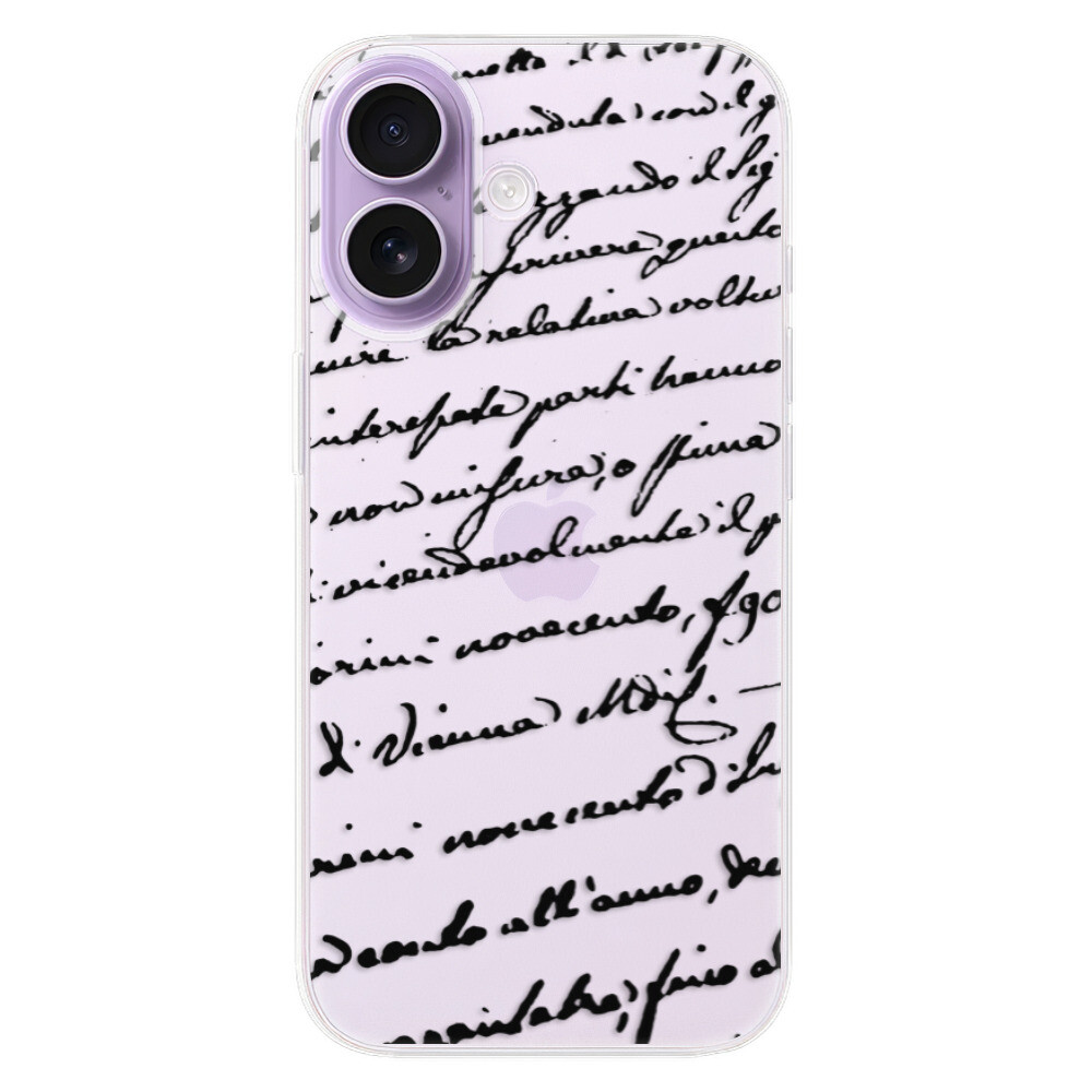 Odolné silikónové puzdro iSaprio - Handwriting 01 - black - iPhone 17