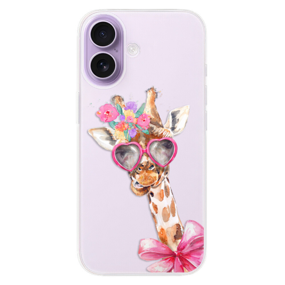 Odolné silikónové puzdro iSaprio - Lady Giraffe - iPhone 17