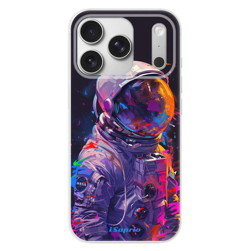 Odolné silikónové puzdro iSaprio - Neon Astronaut - iPhone 17 Pro