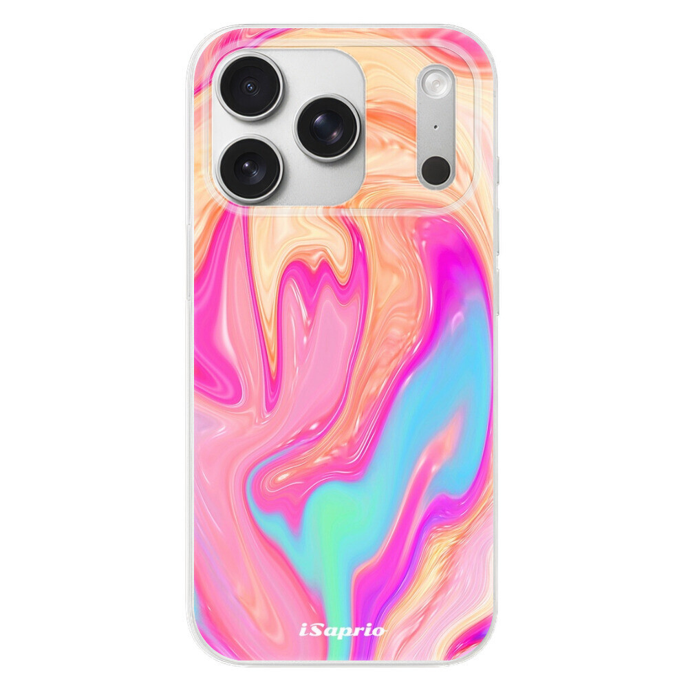 Odolné silikónové puzdro iSaprio - Orange Liquid - iPhone 17 Pro
