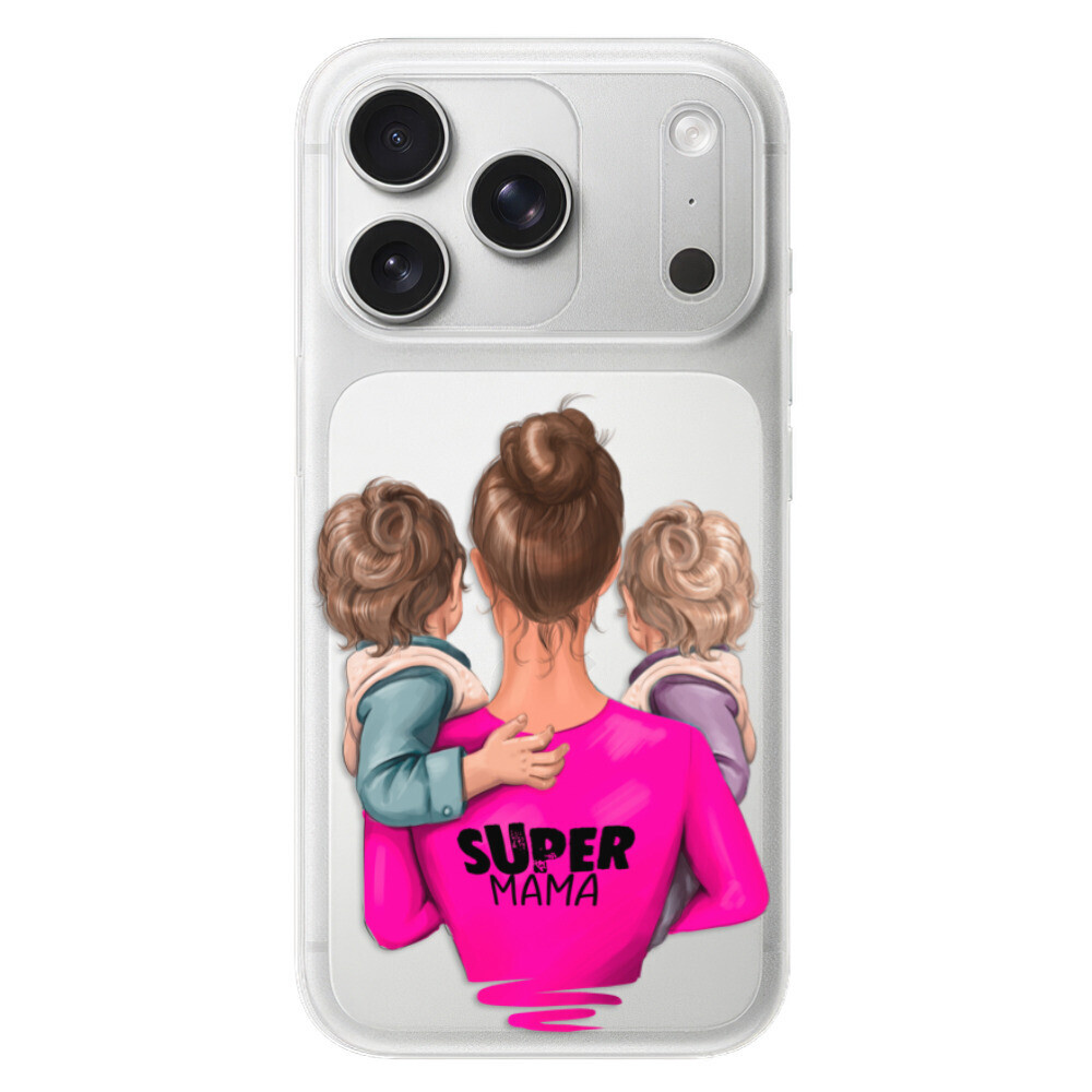 Odolné silikónové puzdro iSaprio - Super Mama - Two Boys - iPhone 17 Pro