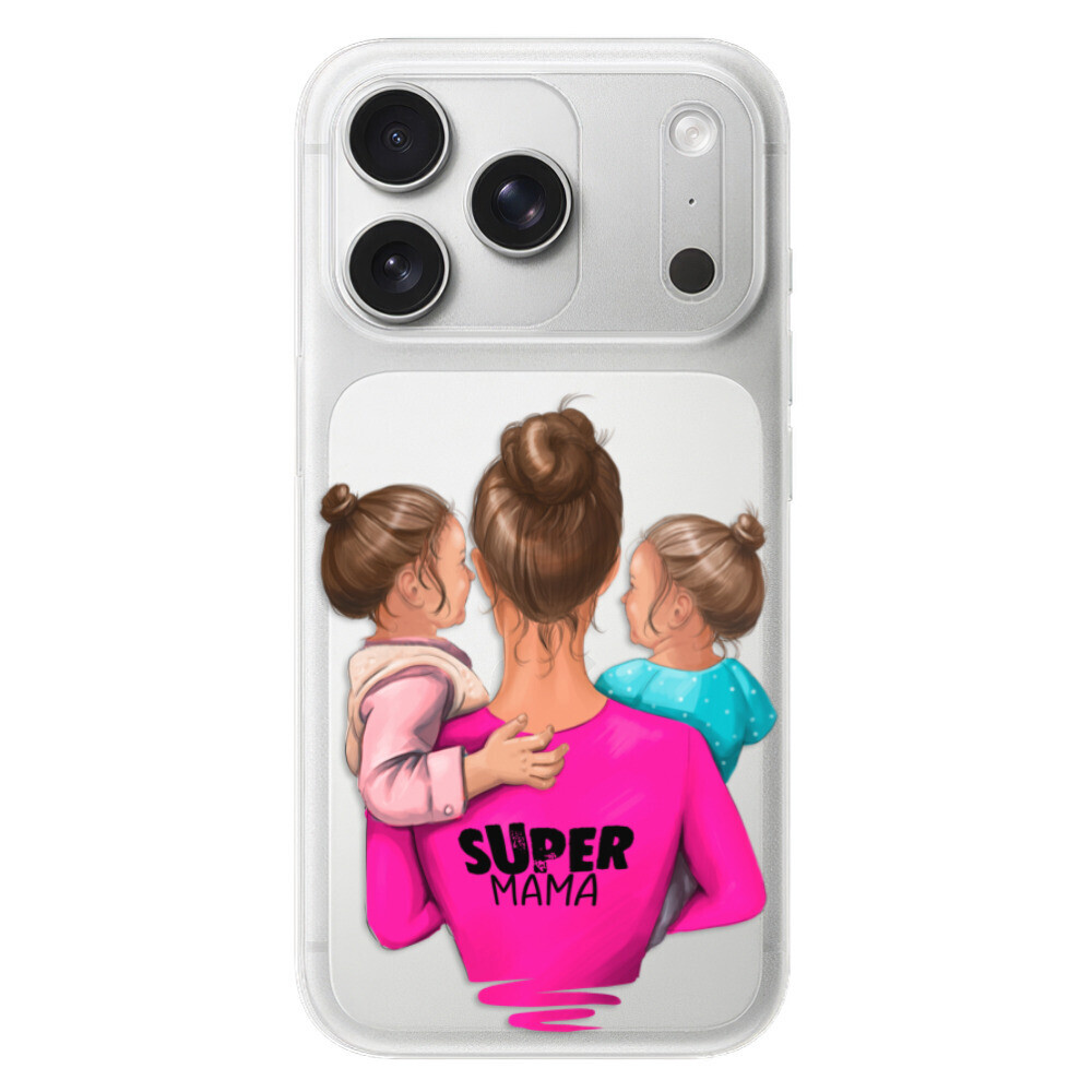 Odolné silikónové puzdro iSaprio - Super Mama - Two Girls - iPhone 17 Pro