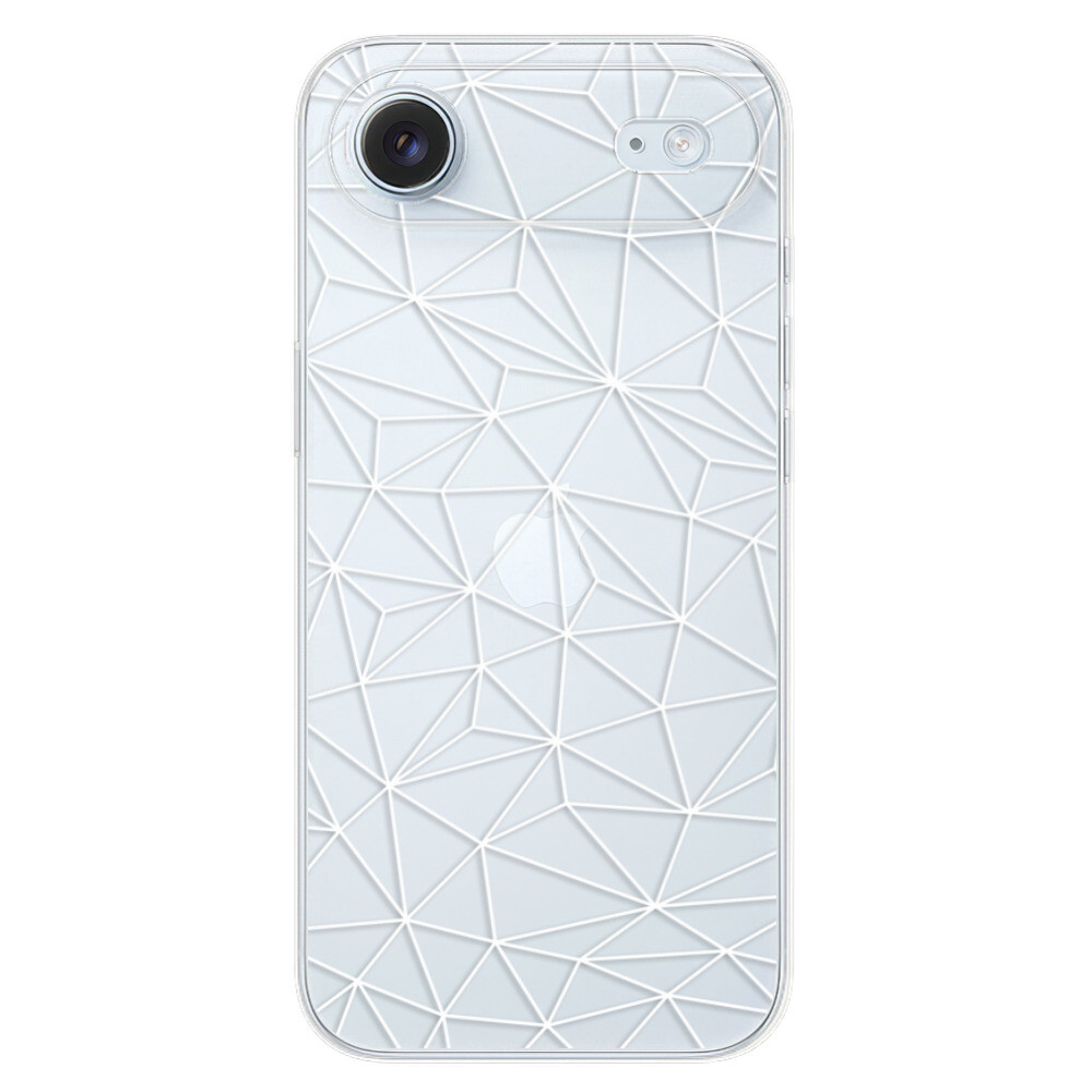 Odolné silikónové puzdro iSaprio - Abstract Triangles 03 - white - iPhone 17 Air