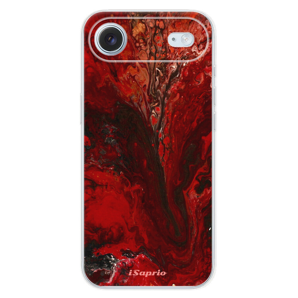 Odolné silikónové puzdro iSaprio - RedMarble 17 - iPhone 17 Air