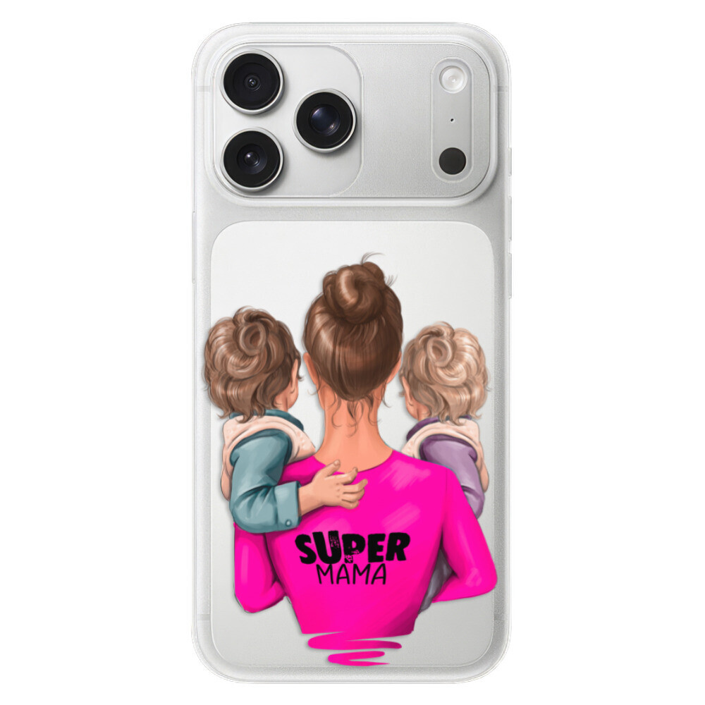 Odolné silikónové puzdro iSaprio - Super Mama - Two Boys - iPhone 17 Pro Max