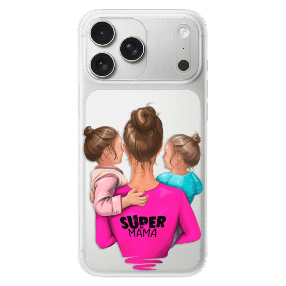 Odolné silikónové puzdro iSaprio - Super Mama - Two Girls - iPhone 17 Pro Max