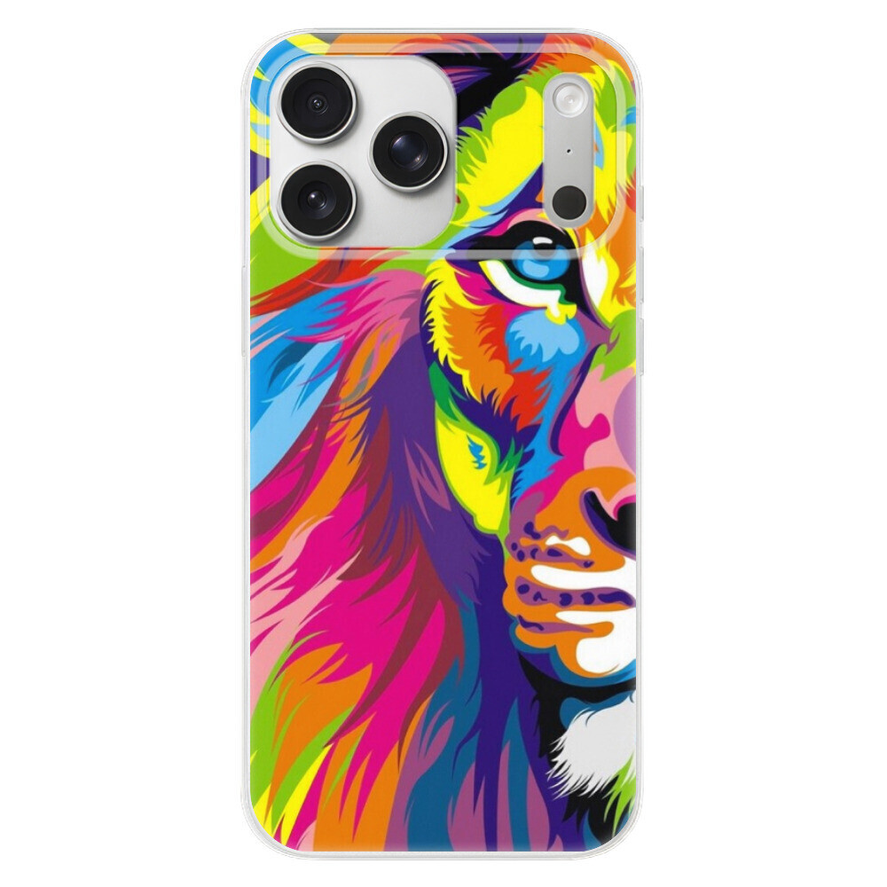 Odolné silikónové puzdro iSaprio - Rainbow Lion - iPhone 17 Pro Max