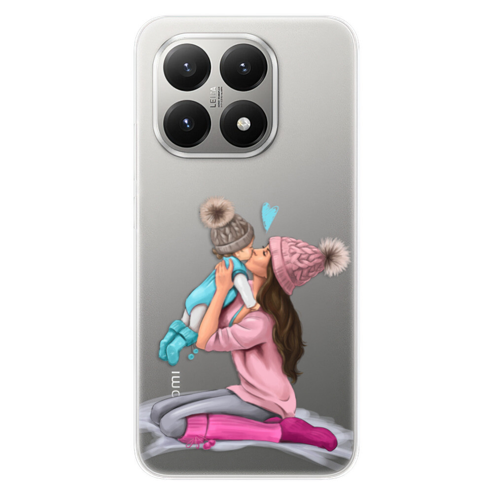 Odolné silikónové puzdro iSaprio - Kissing Mom - Brunette and Boy - Xiaomi 15T