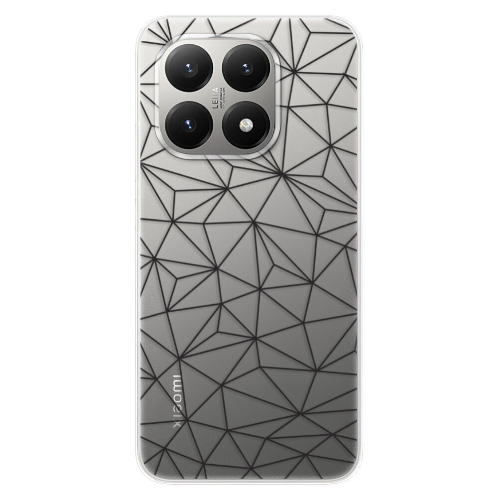 Odolné silikónové puzdro iSaprio - Abstract Triangles 03 - black - Xiaomi 15T