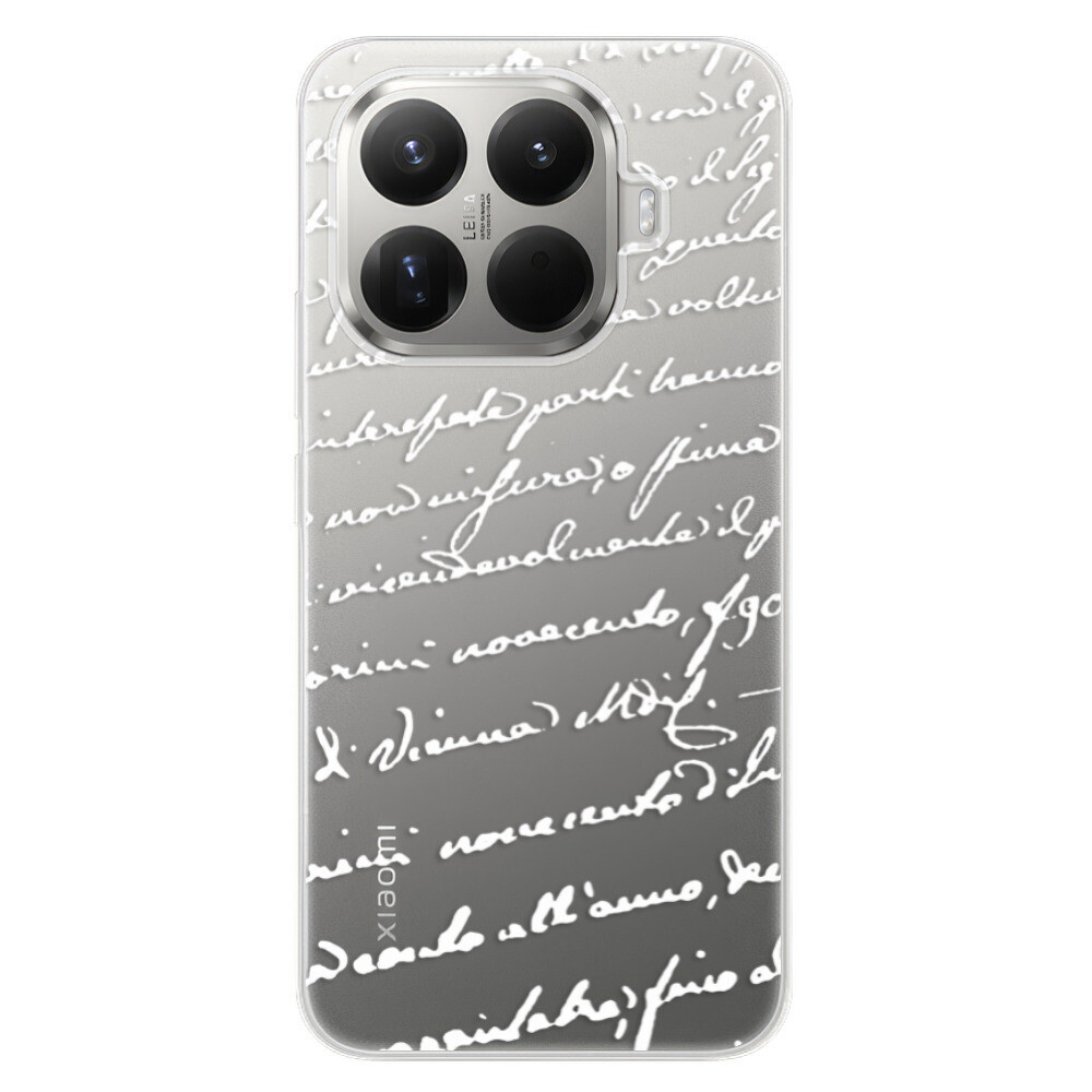 Odolné silikónové puzdro iSaprio - Handwriting 01 - white - Xiaomi 15T Pro