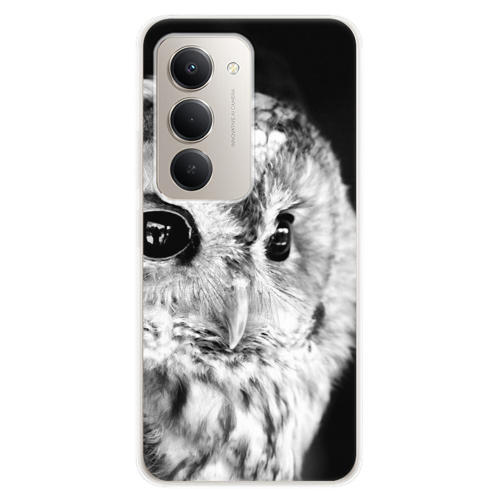 Odolné silikónové puzdro iSaprio - BW Owl - Xiaomi Redmi 15