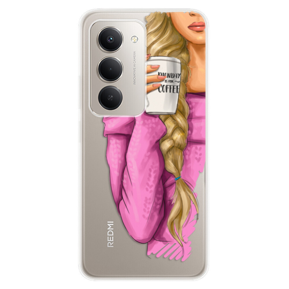 Odolné silikónové puzdro iSaprio - My Coffe and Blond Girl - Xiaomi Redmi 15