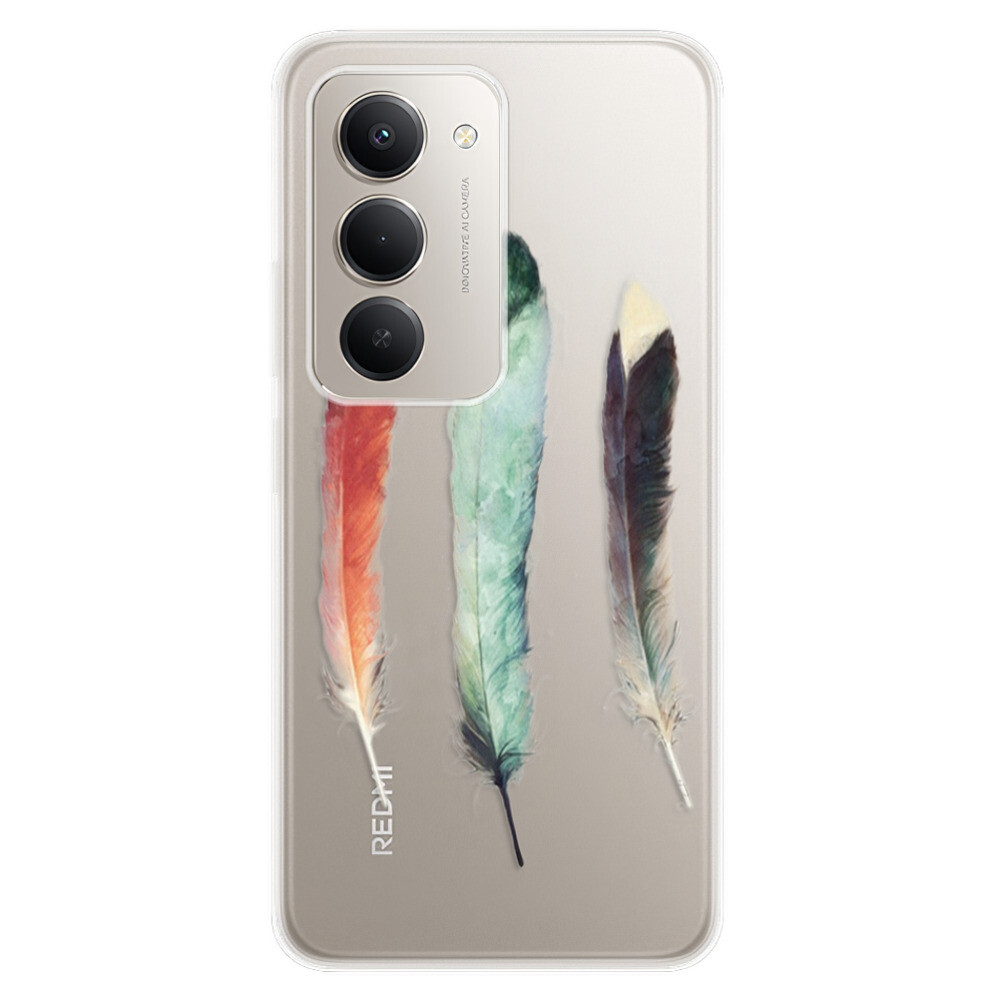 Odolné silikónové puzdro iSaprio - Three Feathers - Xiaomi Redmi 15