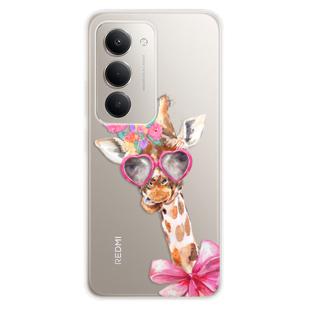 Odolné silikónové puzdro iSaprio - Lady Giraffe - Xiaomi Redmi 15
