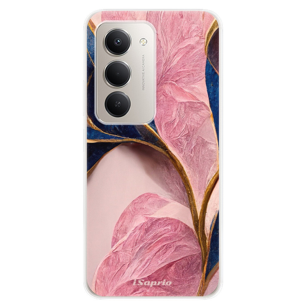 Odolné silikónové puzdro iSaprio - Pink Blue Leaves - Xiaomi Redmi 15 5G