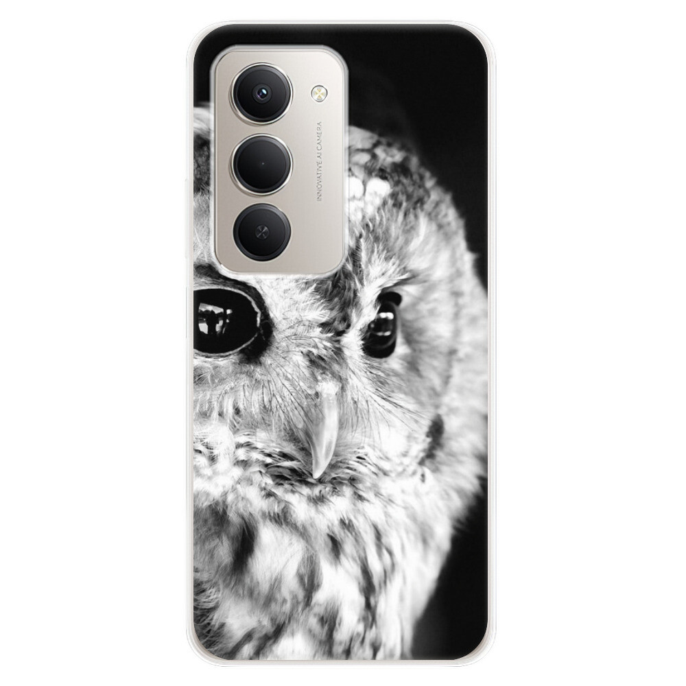 Odolné silikónové puzdro iSaprio - BW Owl - Xiaomi Redmi 15 5G