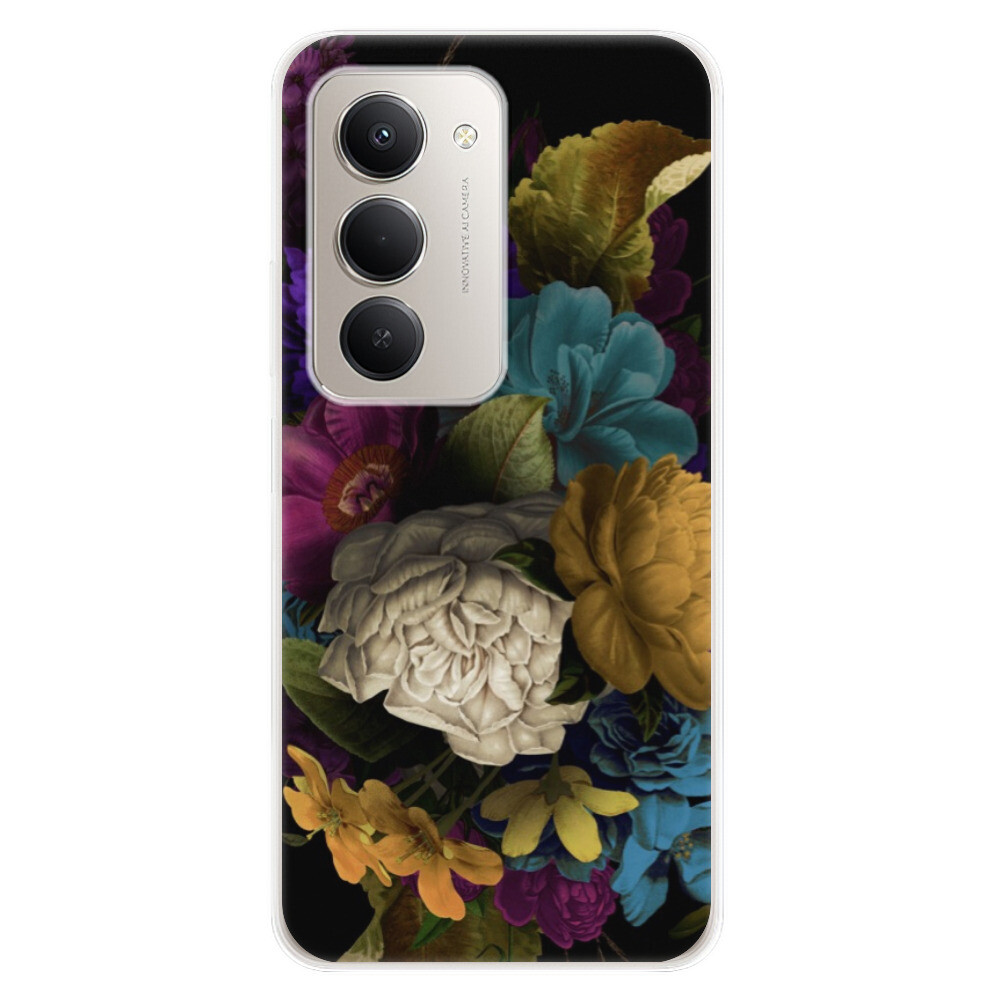 Odolné silikónové puzdro iSaprio - Dark Flowers - Xiaomi Redmi 15 5G