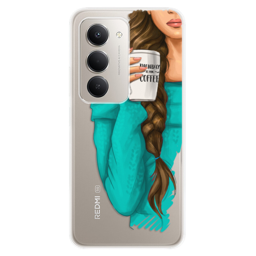 Odolné silikónové puzdro iSaprio - My Coffe and Brunette Girl - Xiaomi Redmi 15 5G