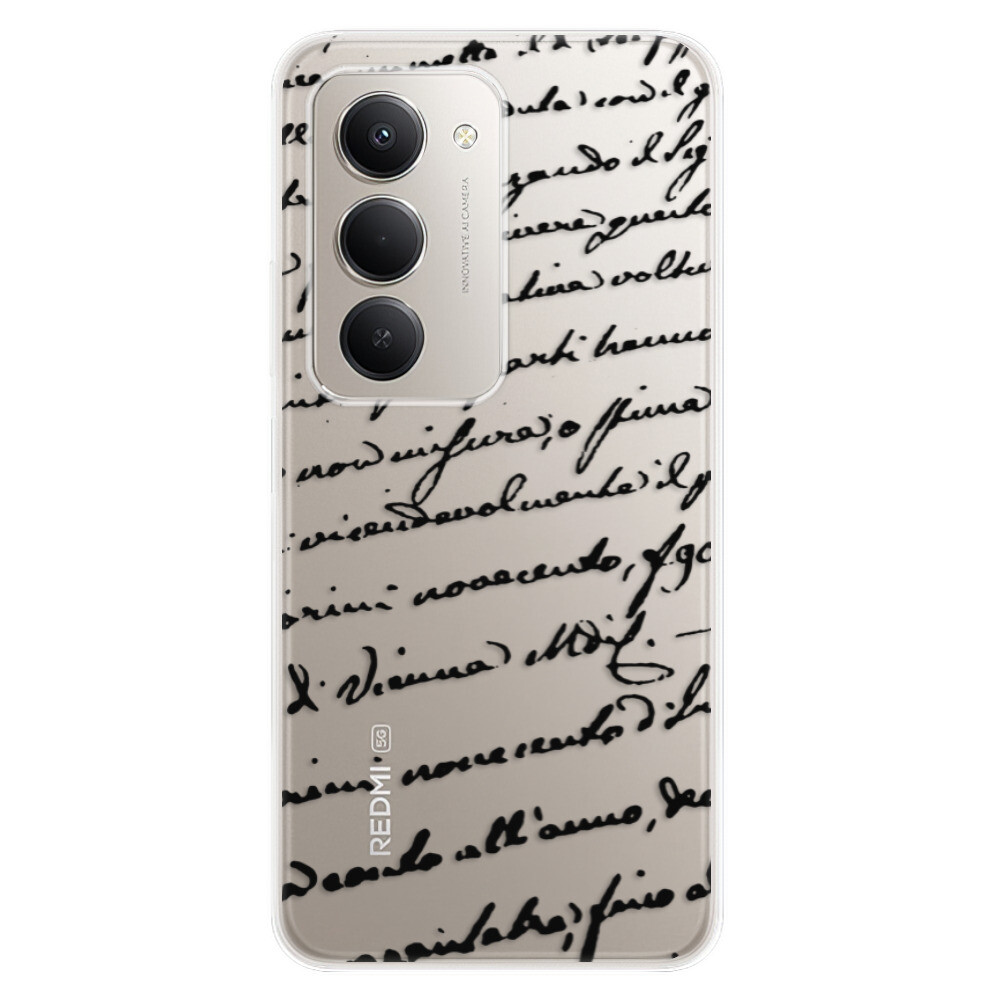 Odolné silikónové puzdro iSaprio - Handwriting 01 - black - Xiaomi Redmi 15 5G