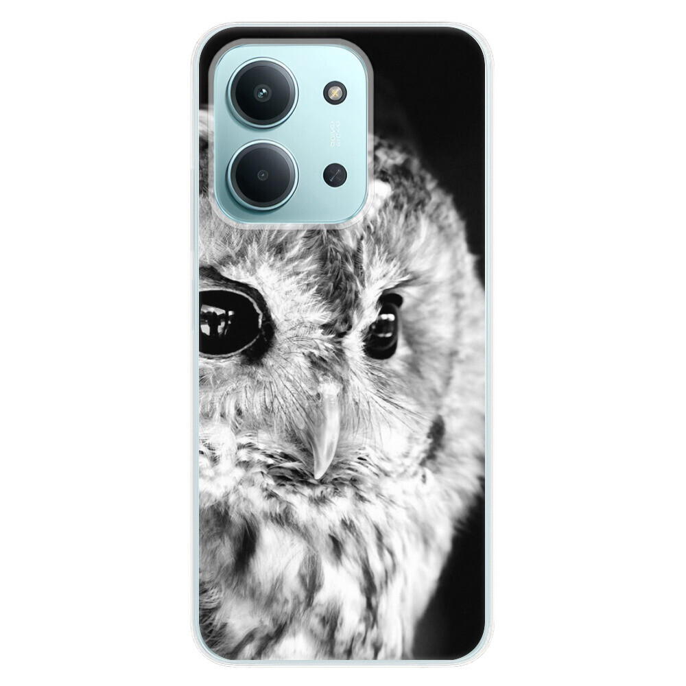Odolné silikónové puzdro iSaprio - BW Owl - Xiaomi Redmi 15C