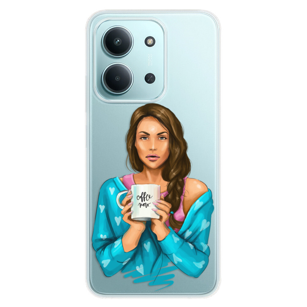 Odolné silikónové puzdro iSaprio - Coffe Now - Brunette - Xiaomi Redmi 15C