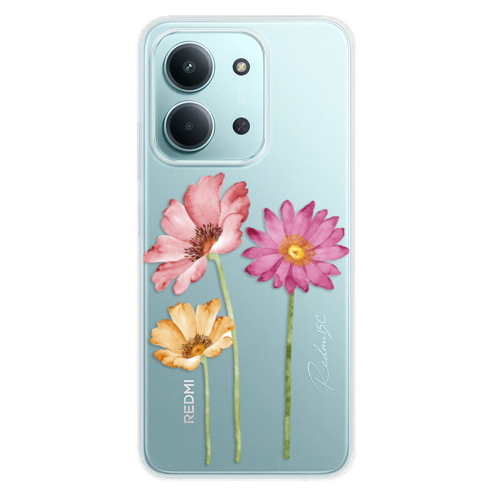 Odolné silikónové puzdro iSaprio - Three Flowers - Xiaomi Redmi 15C