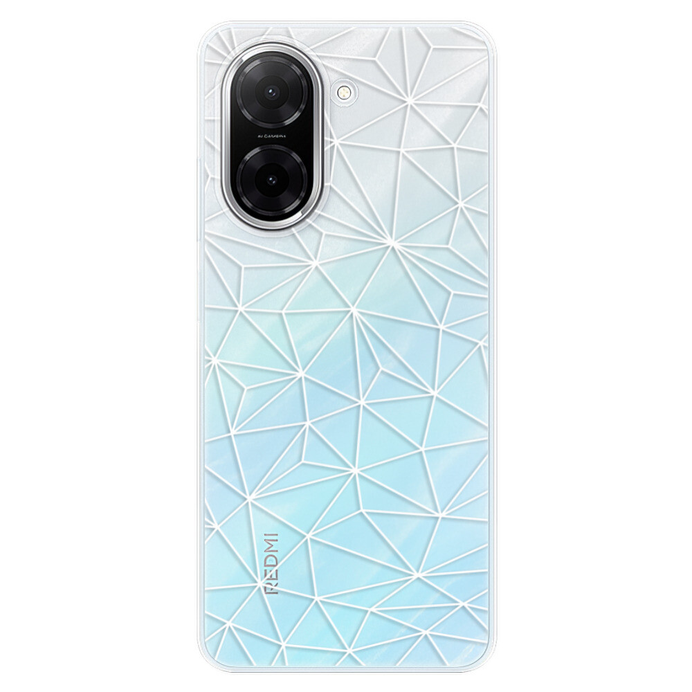 Odolné silikónové puzdro iSaprio - Abstract Triangles 03 - white - Xiaomi Redmi A5