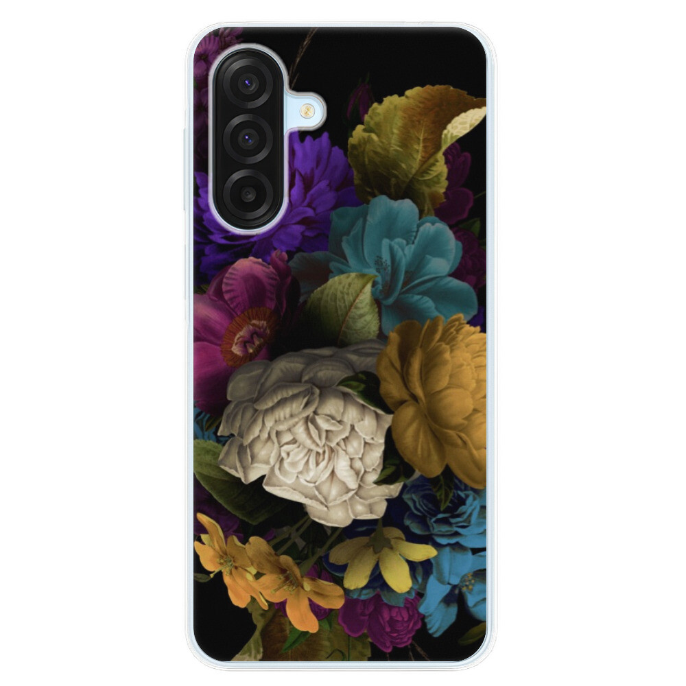 Odolné silikónové puzdro iSaprio - Dark Flowers - Samsung Galaxy A17 / A17 5G
