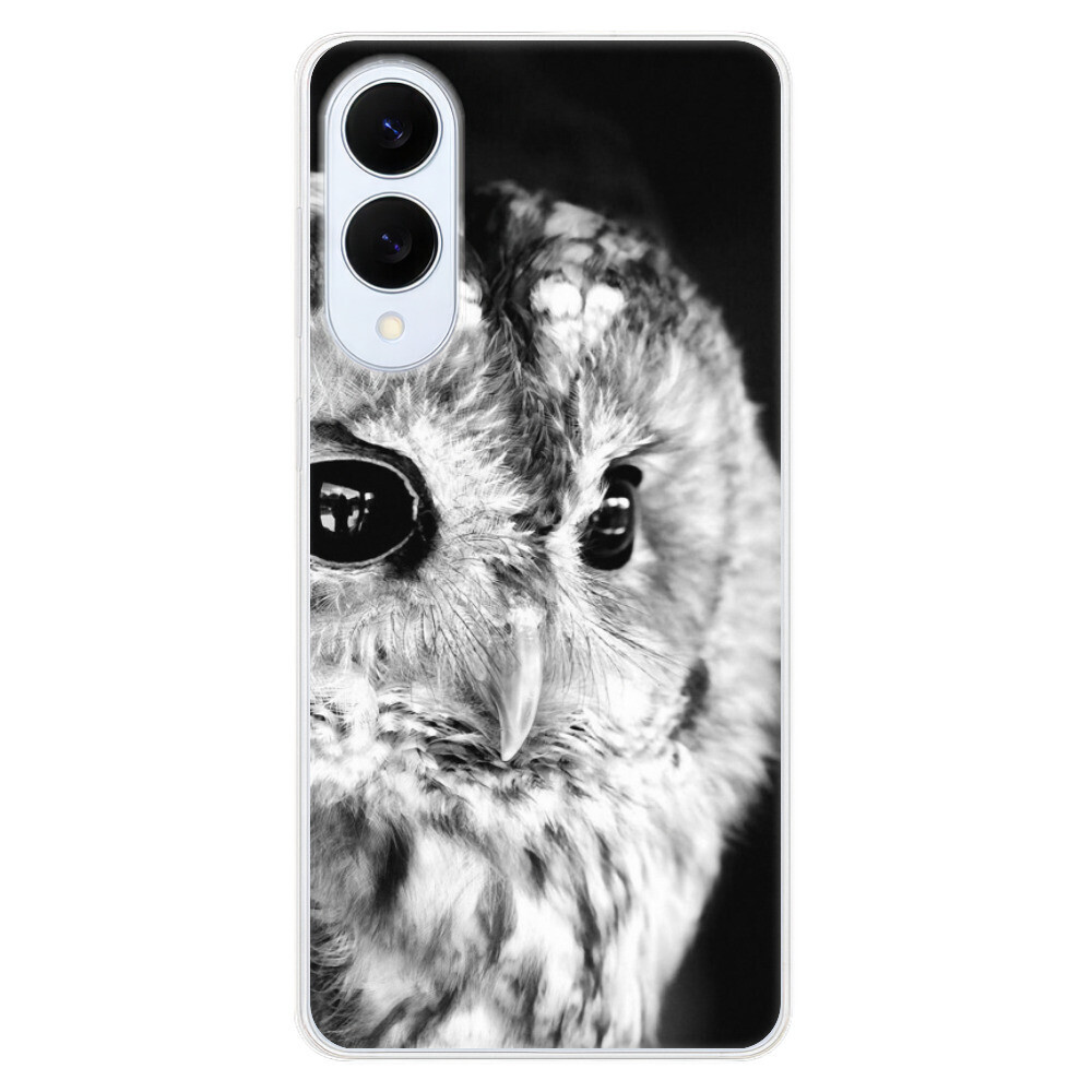 Odolné silikónové puzdro iSaprio - BW Owl - Samsung Galaxy S25 Edge