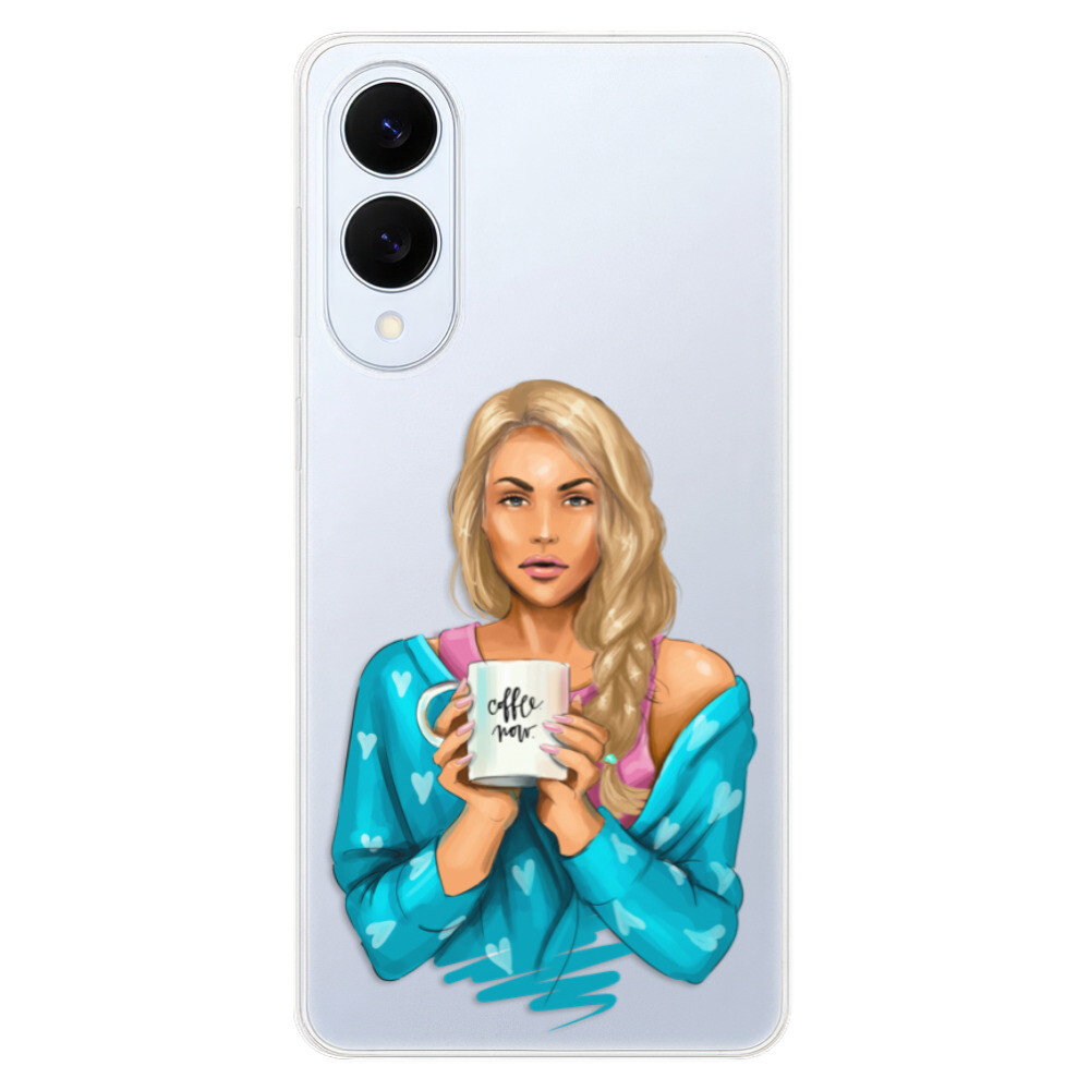 Odolné silikónové puzdro iSaprio - Coffe Now - Blond - Samsung Galaxy S25 Edge