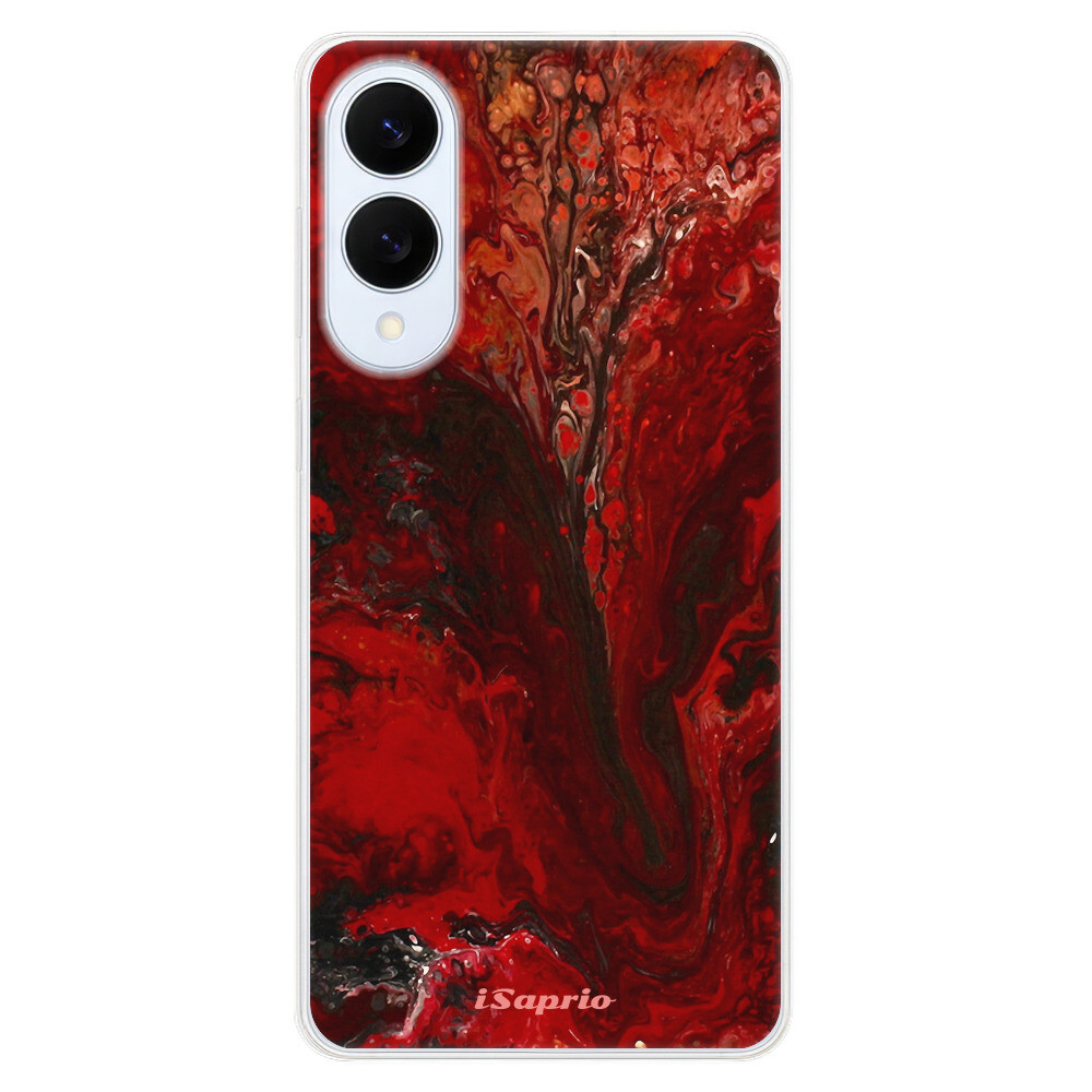 Odolné silikónové puzdro iSaprio - RedMarble 17 - Samsung Galaxy S25 Edge