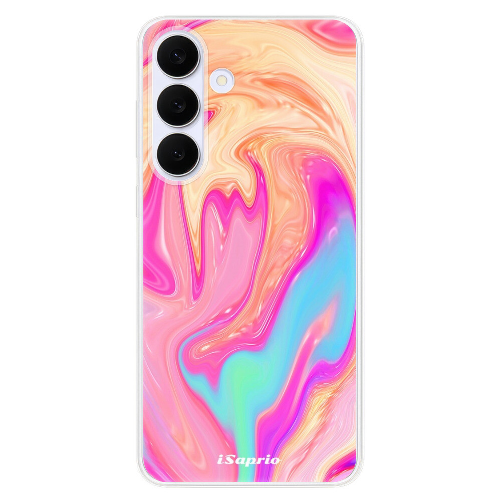 Odolné silikónové puzdro iSaprio - Orange Liquid - Samsung Galaxy S25 FE