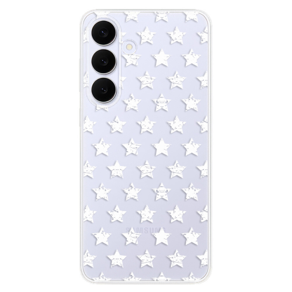 Odolné silikónové puzdro iSaprio - Stars Pattern - white - Samsung Galaxy S25 FE
