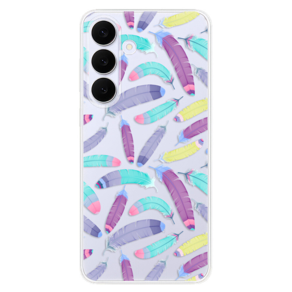 Odolné silikónové puzdro iSaprio - Feather Pattern 01 - Samsung Galaxy S25 FE