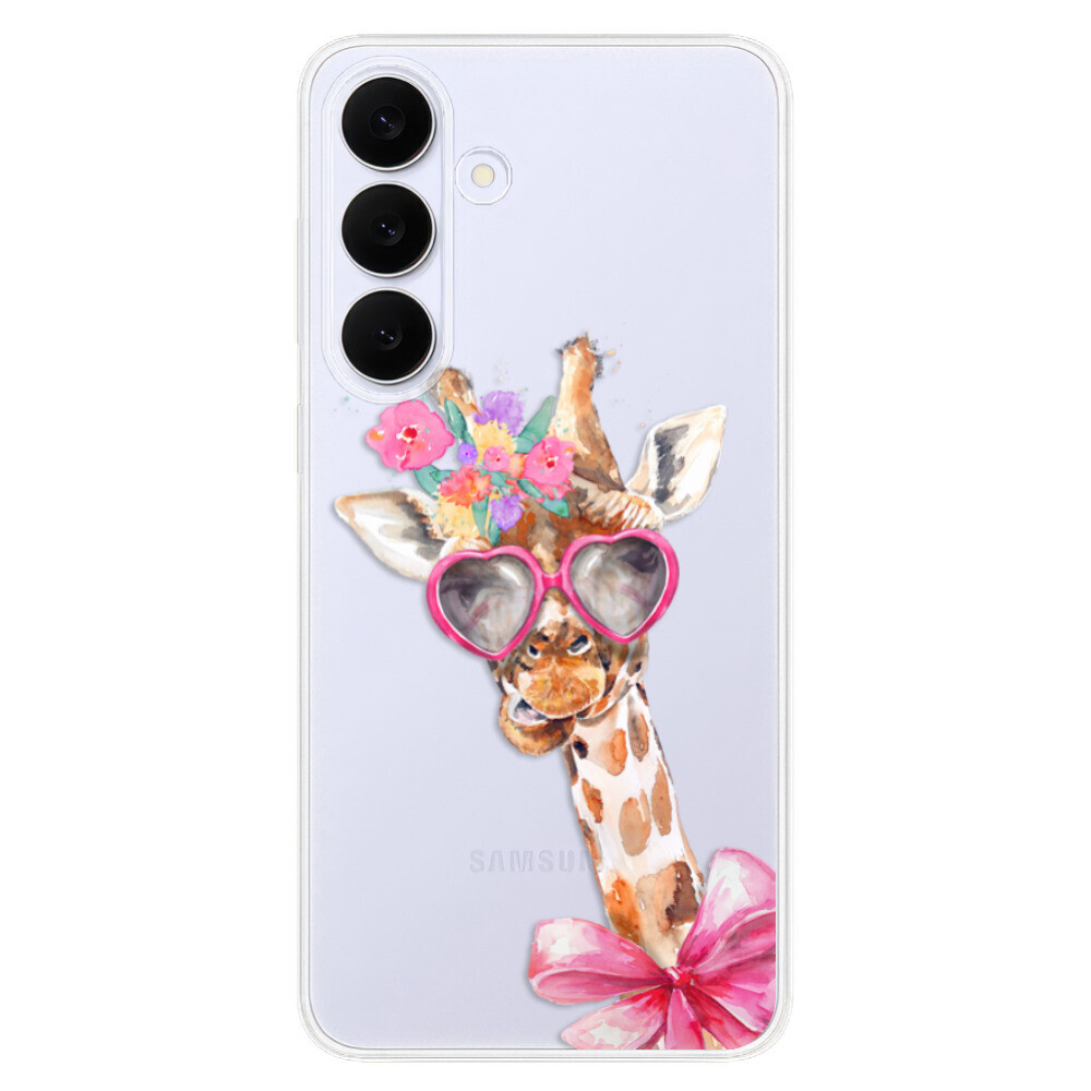 Odolné silikónové puzdro iSaprio - Lady Giraffe - Samsung Galaxy S25 FE