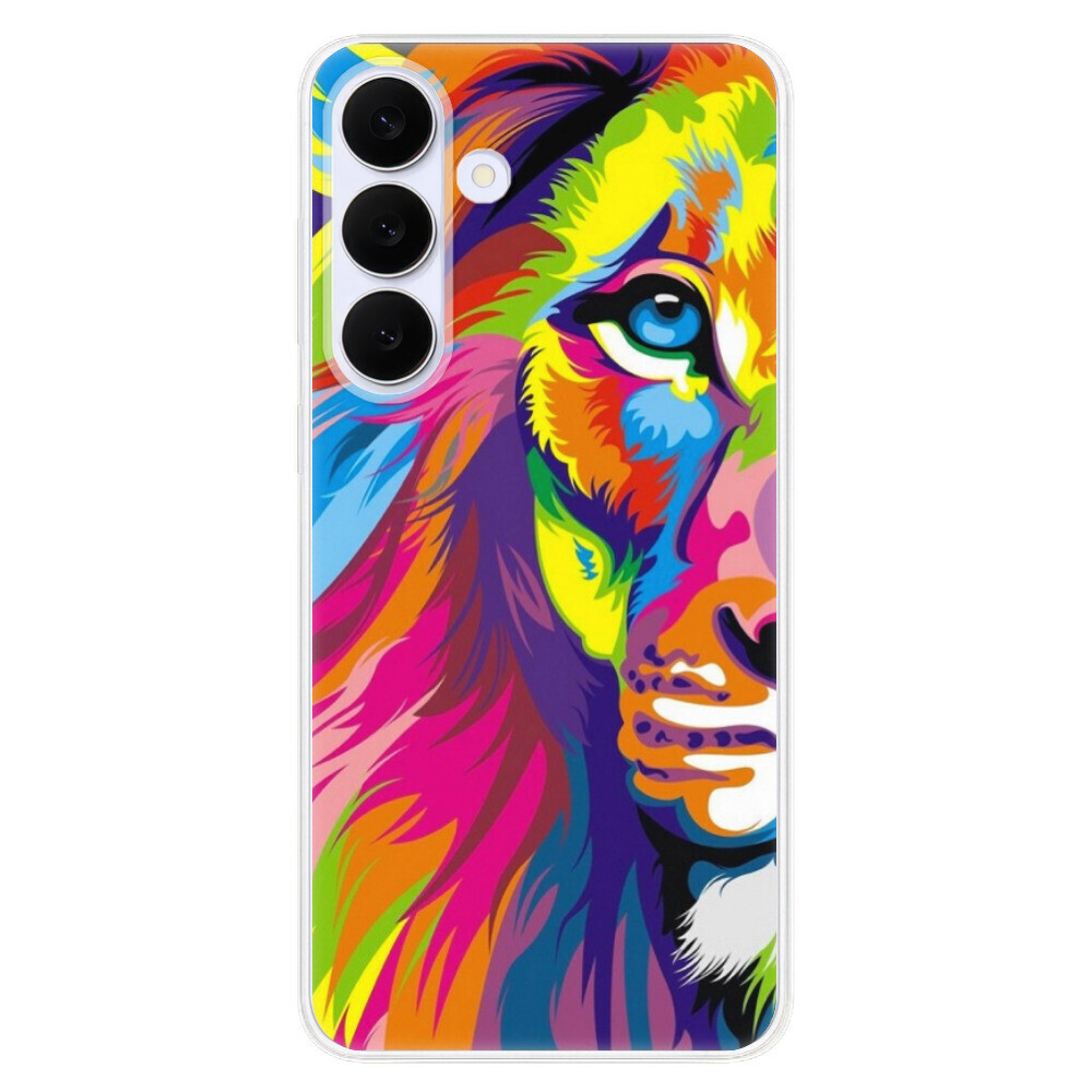 Odolné silikónové puzdro iSaprio - Rainbow Lion - Samsung Galaxy S25 FE