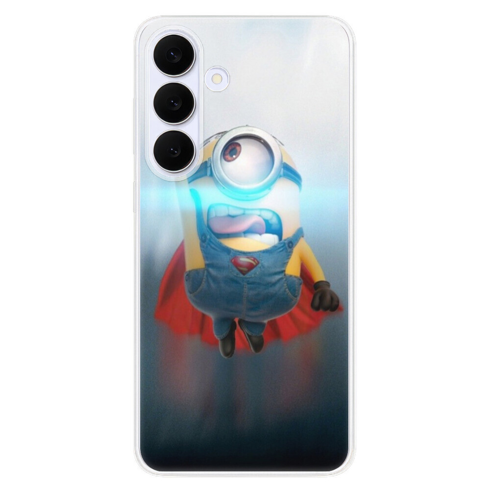 Odolné silikónové puzdro iSaprio - Mimons Superman 02 - Samsung Galaxy S25 FE