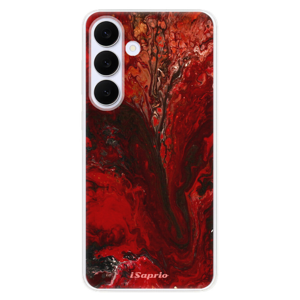 Odolné silikónové puzdro iSaprio - RedMarble 17 - Samsung Galaxy S25 FE