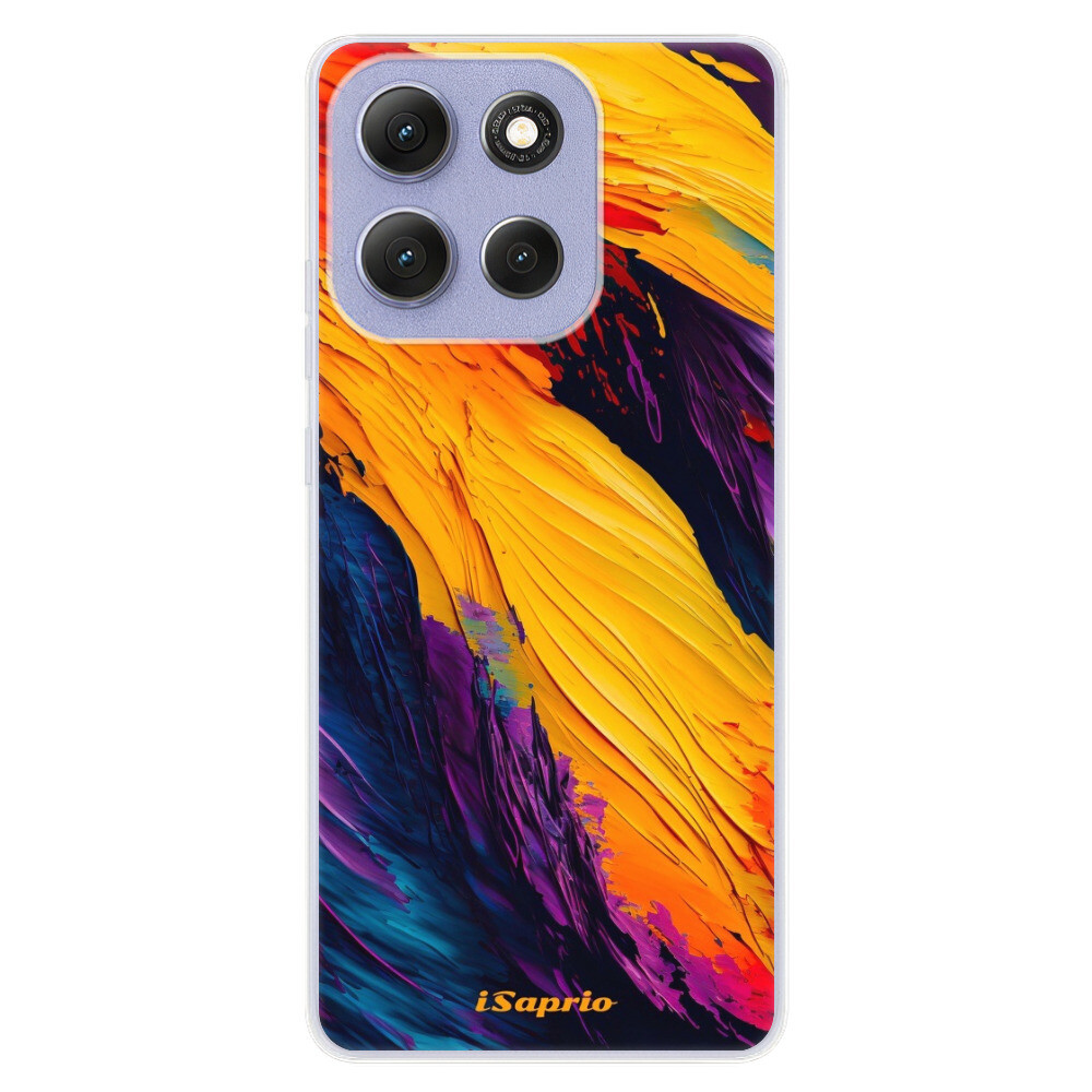 Odolné silikónové puzdro iSaprio - Orange Paint - Motorola Moto G86 5G