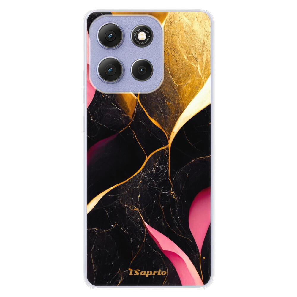 Odolné silikónové puzdro iSaprio - Gold Pink Marble - Motorola Moto G86 5G